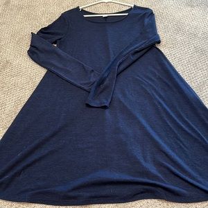 Navy long sleeved dress